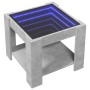 Center table and LED engineered wood gray concrete 53x53x45cm by , Coffee table - Ref: Foro24-847542, Price: 109,49 €, Discou...