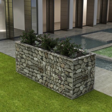 Steel gabion bed 270x90x100 cm by vidaXL, Pots and planters - Ref: Foro24-142554, Price: 145,73 €, Discount: %