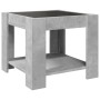 Center table and LED engineered wood gray concrete 53x53x45cm by , Coffee table - Ref: Foro24-847542, Price: 109,49 €, Discou...