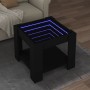 Center table with LED lights, engineered wood, black, 53x53x45 cm. by , Coffee table - Ref: Foro24-847540, Price: 113,32 €, D...