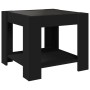 Center table with LED lights, engineered wood, black, 53x53x45 cm. by , Coffee table - Ref: Foro24-847540, Price: 113,32 €, D...