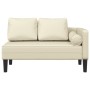 Daybed sofa with cream synthetic leather cushions by , Daybeds - Ref: Foro24-4007565, Price: 142,30 €, Discount: %