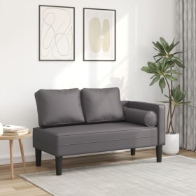 Tagesbettsofa mit grauen Kunstlederkissen. von , Tagesbetten - Ref: Foro24-4007567, Preis: 142,51 €, Rabatt: %