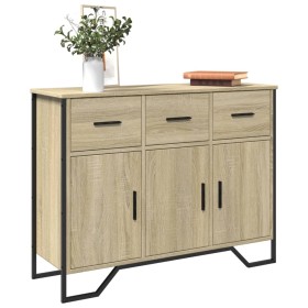 Engineered wood sideboard in Sonoma oak, 97x32.5x74.5 cm by , Sideboards - Ref: Foro24-848560, Price: 122,99 €, Discount: %