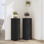 Soportes de plantas 2 uds madera ingeniería negro 25x25x80 cm de , Soportes para macetas - Ref: Foro24-852943, Precio: 74,40 ...