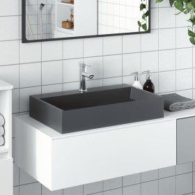 Cast mineral/marble anthracite washbasin 60x38x11 cm by , Sinks - Ref: Foro24-155985, Price: 156,85 €, Discount: %