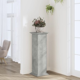 Plant stands made of gray engineered wood and concrete, measuring 33x33x100cm. by , Pot stands - Ref: Foro24-852981, Price: 6...