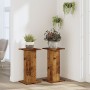 Soportes de plantas 2 uds madera roble envejecido 30x30x60 cm de , Soportes para macetas - Ref: Foro24-3307862, Precio: 63,86...