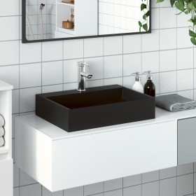 Cast mineral/matte black marble sink 50x38x11 cm by , Sinks - Ref: Foro24-155979, Price: 132,23 €, Discount: %