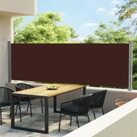 Retractable side awning for brown patio 140x600 cm by vidaXL, Umbrellas - Ref: Foro24-313374, Price: 85,99 €, Discount: %