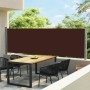 Retractable side awning for brown patio 140x600 cm by vidaXL, Umbrellas - Ref: Foro24-313374, Price: 85,99 €, Discount: %