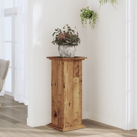 Soportes de plantas madera ingeniería envejecida 33x33x80 cm de , Soportes para macetas - Ref: Foro24-852976, Precio: 54,99 €...