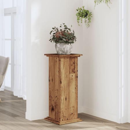 Aged engineered wood plant stands 33x33x80 cm by , Pot stands - Ref: Foro24-852976, Price: 57,51 €, Discount: %