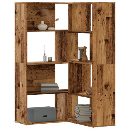 Eckregal 4 Ebenen aus gealtertem Holz 85x85x140 cm von , Bücherregale und Regale - Ref: Foro24-3307817, Preis: 159,99 €, Raba...