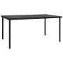 Garden table with black glass surface 150x90x74 cm steel by vidaXL, Garden tables - Ref: Foro24-313094, Price: 175,99 €, Disc...