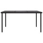 Mesa de jardín con superficie cristal negro 150x90x74 cm acero de vidaXL, Mesas de jardín - Ref: Foro24-313094, Precio: 175,2...