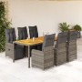 Gartentisch und Stühle 7-teilig und Kissen aus grauem Kunststoff-Rattan von , Gartensets - Ref: Foro24-3277161, Preis: 987,05...