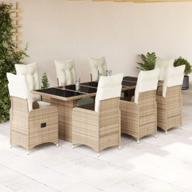 Set de mesa y sillas de jardín 5 pzas y cojines ratán PE beige de , Conjuntos de jardín - Ref: Foro24-3277299, Precio: 1,00 €...