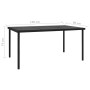 Garden table with black glass surface 150x90x74 cm steel by vidaXL, Garden tables - Ref: Foro24-313094, Price: 175,99 €, Disc...