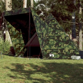 Tienda campaña familiar tipi 6 personas impermeable camuflaje de , Tiendas de campaña - Ref: Foro24-4009444, Precio: 187,99 €...