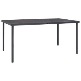 Mesa de comedor de jardín acero gris antracita 150x90x74 cm de vidaXL, Mesas de jardín - Ref: Foro24-313087, Precio: 184,99 €...