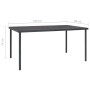 Garden dining table in anthracite grey steel, 150x90x74 cm. by vidaXL, Garden tables - Ref: Foro24-313087, Price: 198,99 €, D...