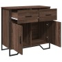 Engineered wood brown oak sideboard 79.5x35.5x74.5 cm by , Sideboards - Ref: Foro24-848548, Price: 106,99 €, Discount: %