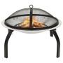 Feuerschale und Grill 2 in 1 Schürhaken aus Edelstahl, 56 x 56 x 49 cm von vidaXL, Kamine - Ref: Foro24-313353, Preis: 56,47 ...