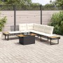 Gartensofa-Set mit 2-teiligen Kissen aus synthetischem Rattan und schwarzem Akazienholz. von , Gartensets - Ref: Foro24-32774...