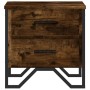 Engineered wood smoked oak bedside table 40x41x40 cm by , Nightstands - Ref: Foro24-848508, Price: 59,41 €, Discount: %