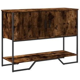 Engineered wood smoked oak console table 100x35x74.5 cm by , Side tables - Ref: Foro24-848536, Price: 96,04 €, Discount: %