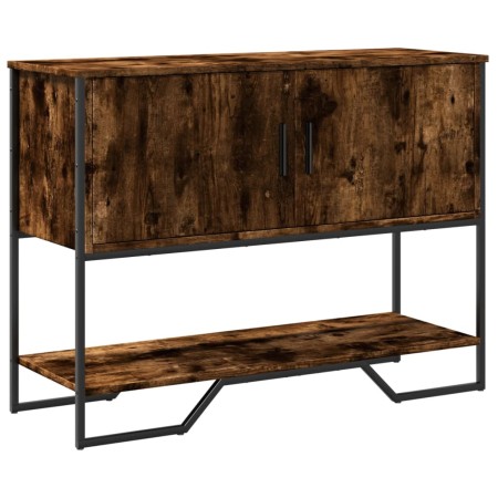 Mesa consola madera de ingeniería roble ahumado 100x35x74,5 cm de , Mesas auxiliares - Ref: Foro24-848536, Precio: 96,20 €, D...