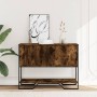 Engineered wood smoked oak console table 100x35x74.5 cm by , Side tables - Ref: Foro24-848536, Price: 96,04 €, Discount: %