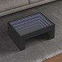 Mesa de centro con Infinity LED negro 70x50x30 cm de , Mesas de centro - Ref: Foro24-847610, Precio: 123,99 €, Descuento: %