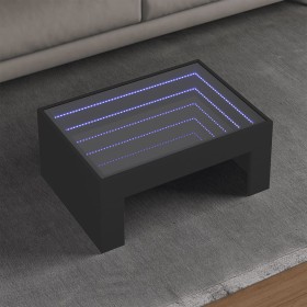 Mesa de centro con Infinity LED negro 70x50x30 cm de , Mesas de centro - Ref: Foro24-847610, Precio: 123,99 €, Descuento: %