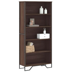 Engineered wood bookshelf in brown oak color, 80x31x169 cm. by , Bookcases and shelves - Ref: Foro24-3295316, Price: 113,99 €...