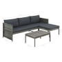 Set muebles de jardín 3 piezas con cojines ratán sintético gris de , Conjuntos de jardín - Ref: Foro24-313135, Precio: 277,99...