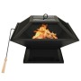 Brasero y barbacoa 2 en 1 con atizador acero 46,5x46,5x37 cm de vidaXL, Chimeneas - Ref: Foro24-313354, Precio: 67,99 €, Desc...