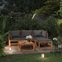 Garden furniture set, 5 pieces with solid acacia wood and cushions. by , Garden sets - Ref: Foro24-3098667, Price: 427,99 €, ...