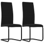 Sillas de comedor voladizas 2 unidades tela negro de , Sillas de comedor - Ref: Foro24-282034, Precio: 105,62 €, Descuento: %