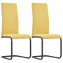 Cantilever dining chairs 2 units yellow fabric by , dining chairs - Ref: Foro24-282036, Price: 105,45 €, Discount: %