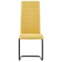 Cantilever dining chairs 2 units yellow fabric by , dining chairs - Ref: Foro24-282036, Price: 105,45 €, Discount: %