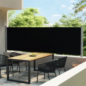 Toldo lateral retráctil para patio negro 140x600 cm de vidaXL, Sombrillas - Ref: Foro24-313369, Precio: 86,99 €, Descuento: %