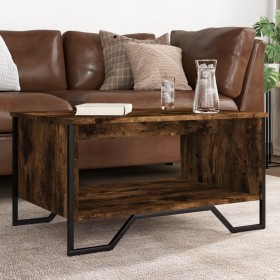 Smoked oak plywood coffee table 75x51x40 cm by , Coffee table - Ref: Foro24-848486, Price: 58,99 €, Discount: %