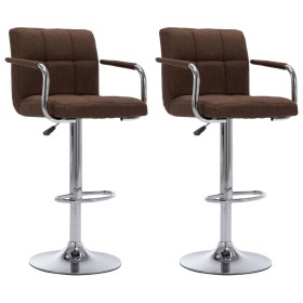 Kitchen bar stools, 2 units, brown fabric by , Kitchen stools - Ref: Foro24-283422, Price: 153,49 €, Discount: %