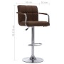 Kitchen bar stools, 2 units, brown fabric by , Kitchen stools - Ref: Foro24-283422, Price: 153,27 €, Discount: %