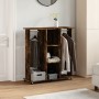 Wheeled cabinet made of smoked oak engineered wood, 102x38x110cm. by , Clothing and closet storage - Ref: Foro24-848035, Pric...