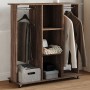 Engineered wood brown oak 102x38x110 cm wheeled wardrobe by , Clothing and closet storage - Ref: Foro24-848037, Price: 123,38...