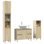 Set de muebles de baño 3 pzas madera contrachapada roble Sonoma de , Muebles de baño - Ref: Foro24-3307671, Precio: 220,24 €,...