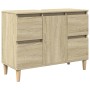 3-piece bathroom furniture set made of Sonoma oak plywood. by , Bathroom furniture - Ref: Foro24-3307671, Price: 220,24 €, Di...